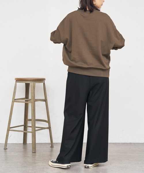 BONbazaar（ボンバザール）の「裏毛プリントスウェット（スウェット・レディース・チャコールグレー/アイボリー/レッド・FREE）」の5枚目の写真