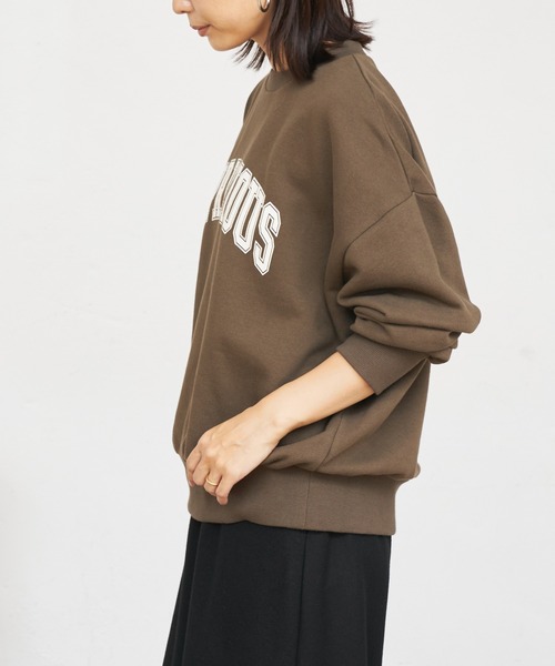 BONbazaar（ボンバザール）の「裏毛プリントスウェット（スウェット・レディース・チャコールグレー/アイボリー/レッド・FREE）」の9枚目の写真