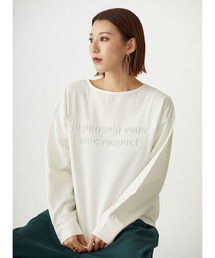 NICOLE white | エンボスプリントTEE(Tシャツ/カットソー)