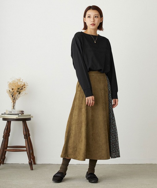 NICOLE white(ニコルホワイト)の「エンボスプリントTEE(Tシャツ/カットソー・レディース・オフホワイト/ライトグレー/ブラック・FREE)」の20枚目の写真