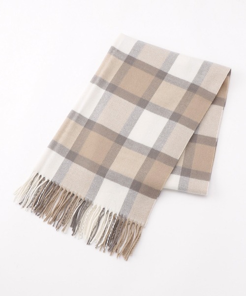 Purple&Yellow（パープルアンドイエロー）の「チェックストール（ストール/ショール・メンズ・ベージュ・FREE）」の5枚目の写真