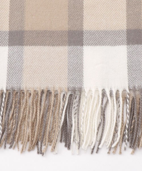 Purple&Yellow（パープルアンドイエロー）の「チェックストール（ストール/ショール・メンズ・ベージュ・FREE）」の6枚目の写真