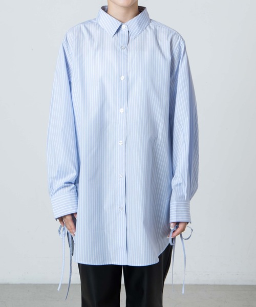 DuKKah(デュカ)の「Dukkah/【低身長向け】サイドリボンルーズシャツ(シャツ/ブラウス・レディース・ホワイト/ブルー系その他4・X-SMALL)」の13枚目の写真