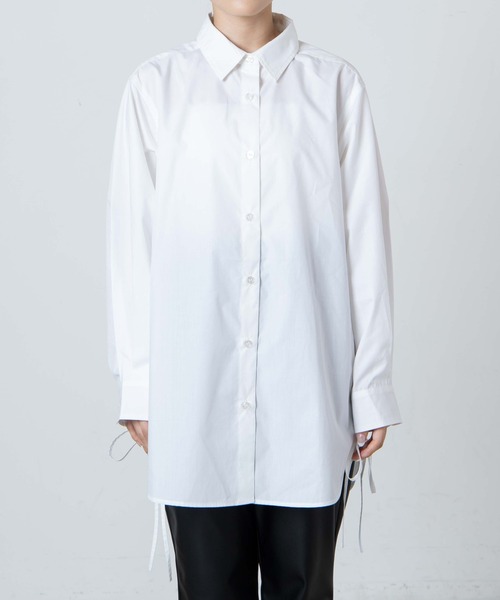 DuKKah(デュカ)の「Dukkah/【低身長向け】サイドリボンルーズシャツ(シャツ/ブラウス・レディース・ホワイト/ブルー系その他4・X-SMALL)」の18枚目の写真