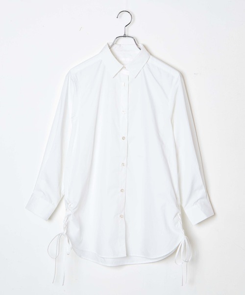 DuKKah(デュカ)の「Dukkah/【低身長向け】サイドリボンルーズシャツ(シャツ/ブラウス・レディース・ホワイト/ブルー系その他4・X-SMALL)」の14枚目の写真