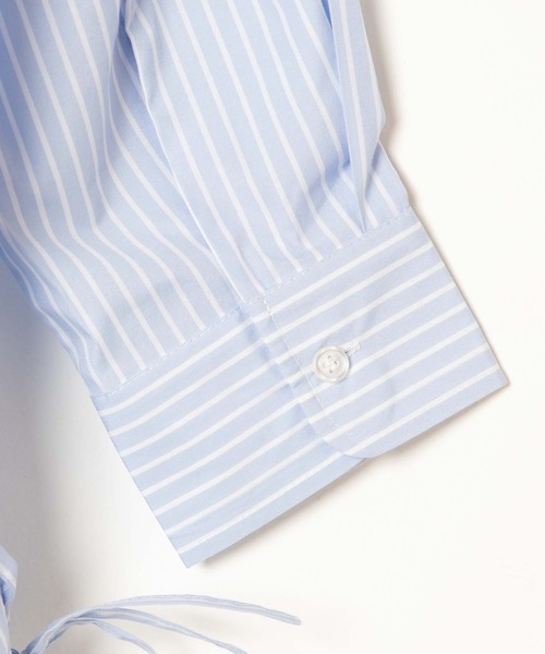 DuKKah(デュカ)の「Dukkah/【低身長向け】サイドリボンルーズシャツ(シャツ/ブラウス・レディース・ホワイト/ブルー系その他4・X-SMALL)」の17枚目の写真