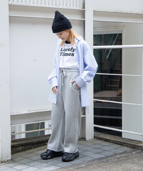 DuKKah(デュカ)の「Dukkah/【低身長向け】サイドリボンルーズシャツ(シャツ/ブラウス・レディース・ホワイト/ブルー系その他4・X-SMALL)」の5枚目の写真