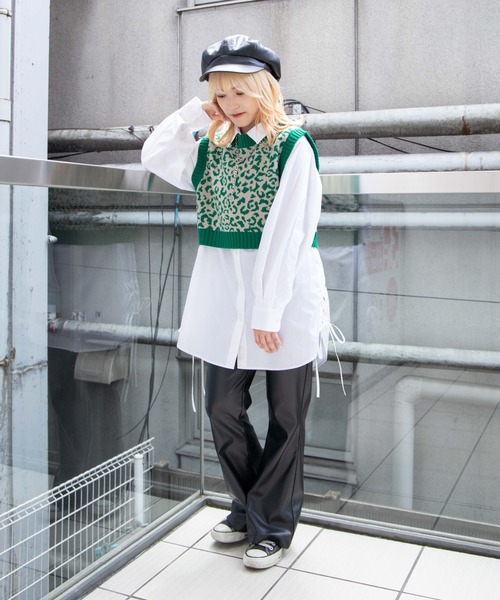 DuKKah(デュカ)の「Dukkah/【低身長向け】サイドリボンルーズシャツ(シャツ/ブラウス・レディース・ホワイト/ブルー系その他4・X-SMALL)」の10枚目の写真