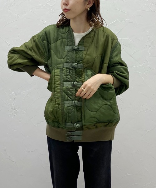 ジャケット・アウター CAPRICIEUX LE'MAGE ジャガードノーカラーブルゾン | CAPRICIEUX LE'MAGE(カプリ