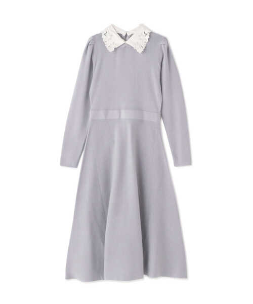 PROPORTION BODY DRESSING（プロポーションボディドレッシング）の「エンブロイダリーカラーニットワンピース / 1211240107（ワンピース・レディース・ブラウン/ブルー/ブラック・MEDIUM/SMALL）」の14枚目の写真