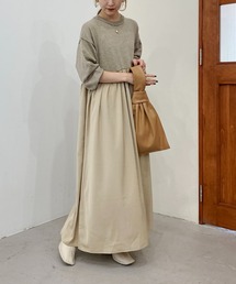 CAPRICIEUX LE'MAGE | ギャザースカートドッキングワンピース(ワンピース)