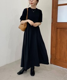 CAPRICIEUX LE'MAGE | ギャザースカートドッキングワンピース(ワンピース)