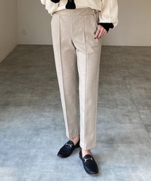 ウールライクセンターシームラインあったかテーパードパンツ
