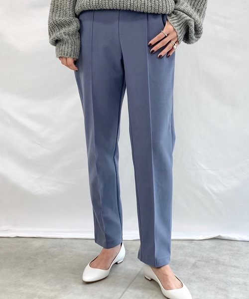 She's Closet(シーズクローゼット)の「ウールライクセンターシームラインあったかテーパードパンツ(その他パンツ・レディース・アイボリー/ブラウン/グレイッシュベージュ/カーキ/ボルドー/ダークブルー/スモークピンク/キャメル/ベージュ系その他/ブラック・FREE)」の8枚目の写真