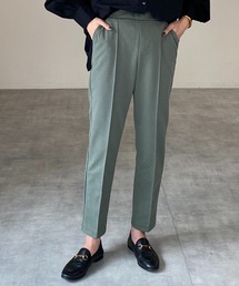 ウールライクセンターシームラインあったかテーパードパンツ