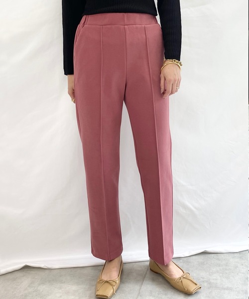 She's Closet(シーズクローゼット)の「ウールライクセンターシームラインあったかテーパードパンツ(その他パンツ・レディース・アイボリー/ブラウン/グレイッシュベージュ/カーキ/ボルドー/ダークブルー/スモークピンク/キャメル/ベージュ系その他/ブラック・FREE)」の10枚目の写真