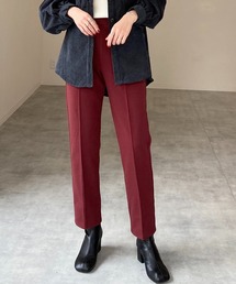 ウールライクセンターシームラインあったかテーパードパンツ