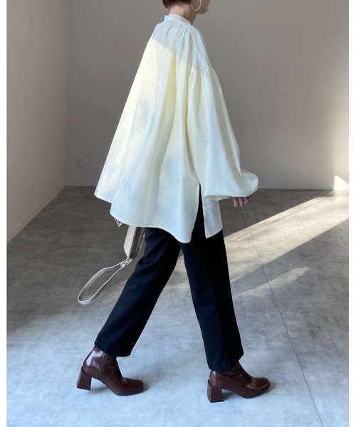 She's Closet(シーズクローゼット)の「ウールライクセンターシームラインあったかテーパードパンツ(その他パンツ・レディース・アイボリー/ブラウン/グレイッシュベージュ/カーキ/ボルドー/ダークブルー/スモークピンク/キャメル/ベージュ系その他/ブラック・FREE)」の11枚目の写真