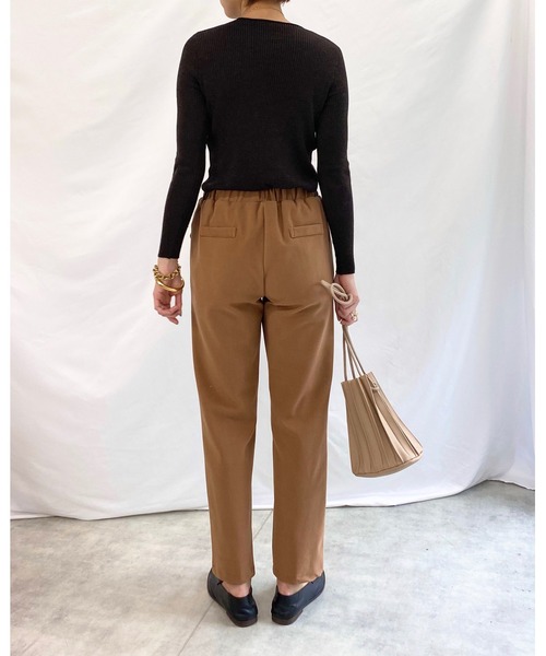 She's Closet(シーズクローゼット)の「ウールライクセンターシームラインあったかテーパードパンツ(その他パンツ・レディース・アイボリー/ブラウン/グレイッシュベージュ/カーキ/ボルドー/ダークブルー/スモークピンク/キャメル/ベージュ系その他/ブラック・FREE)」の20枚目の写真