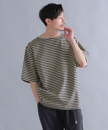BATONER | 【SHIPS別注】BATONER: Degrease Knit バスクシャツ(Tシャツ/カットソー)