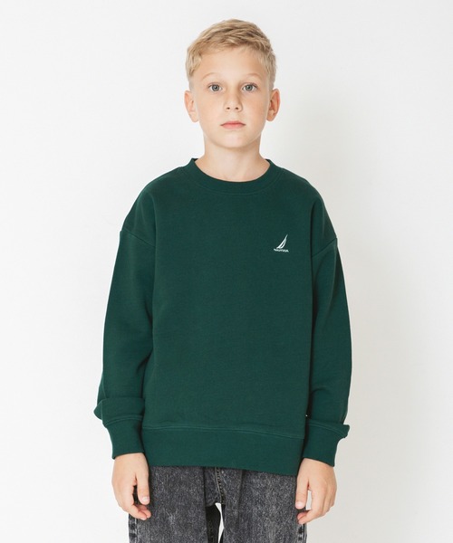 NAUTICA（ノーティカ）の「【NAUTICA/ノーティカ】バックフラッグプリント裏毛トレーナー（スウェット・キッズ・ダークグリーン/ベージュ・130/140/150/120）」の9枚目の写真