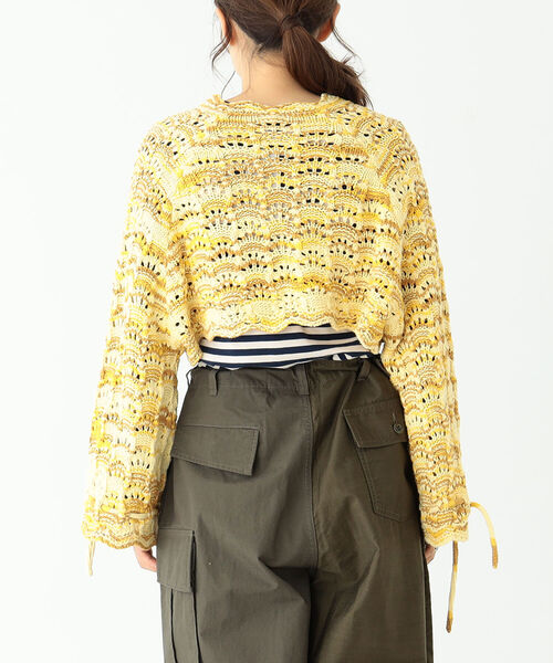 BEAMS BOY（ビームスボーイ）の「BEAMS BOY / カスリ ニット カーディガン（カーディガン/ボレロ・レディース・ピンク/イエロー・ONE SIZE）」の16枚目の写真