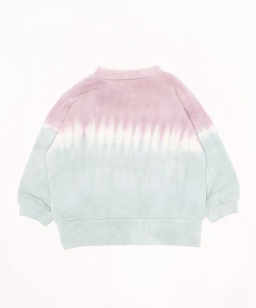 petit main（プティマイン）の「タイダイトレーナー（スウェット・キッズ・ターコイズブルー/モカ・80ｃｍ/90cm/110cm/100cm/120cm/130cm）」の3枚目の写真