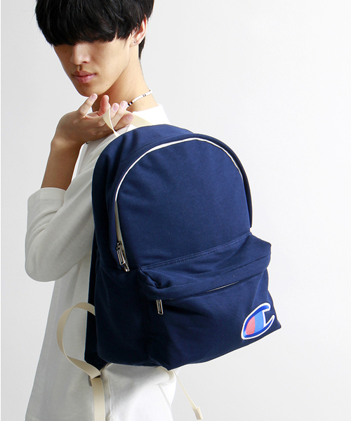 Champion（チャンピオン）の「∴WEGO/Championスウェットデイパック（バックパック/リュック・メンズ・ブラック/グレー/グリーン/ネイビー・FREE）」の4枚目の写真