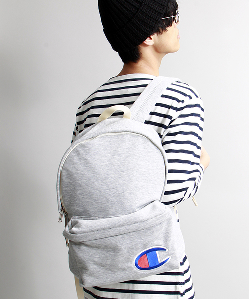 Champion（チャンピオン）の「∴WEGO/Championスウェットデイパック（バックパック/リュック・メンズ・ブラック/グレー/グリーン/ネイビー・FREE）」の3枚目の写真