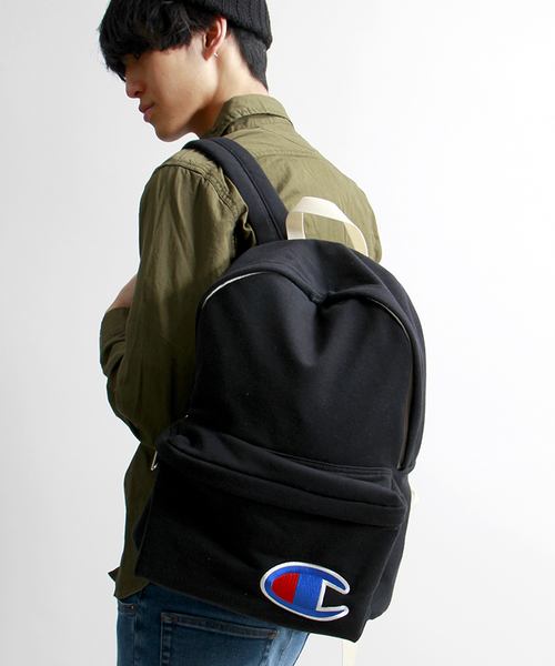 Champion（チャンピオン）の「∴WEGO/Championスウェットデイパック（バックパック/リュック・メンズ・ブラック/グレー/グリーン/ネイビー・FREE）」の5枚目の写真