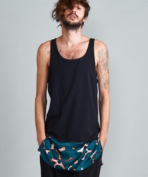 【NO ID.】Switching Hemline Long Tank Top / スイッチング ヘムライン ロング タンクトップ