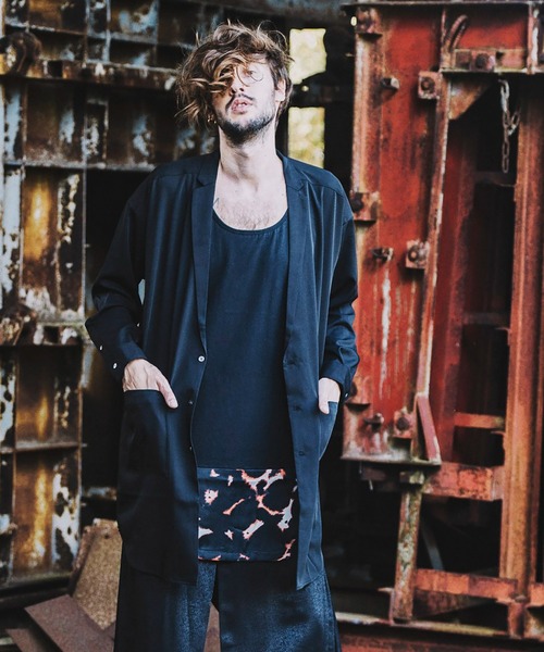 NO ID.（ノーアイディ）の「【NO ID.】Switching Hemline Long Tank Top / スイッチング ヘムライン ロング タンクトップ（タンクトップ・メンズ・ブラック/レッド/グリーン/マスタード・ONE SIZE）」の22枚目の写真