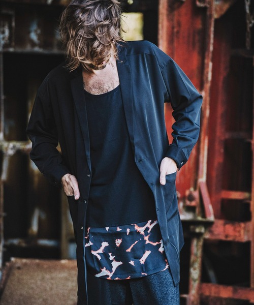 NO ID.（ノーアイディ）の「【NO ID.】Switching Hemline Long Tank Top / スイッチング ヘムライン ロング タンクトップ（タンクトップ・メンズ・ブラック/レッド/グリーン/マスタード・ONE SIZE）」の11枚目の写真