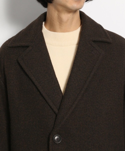 niko and...（ニコアンド）の「PEネップ起毛コート（チェスターコート・メンズ・ブラウン/ライトブラウン/ダークグレー/スモーク・MEDIUM/LARGE）」の17枚目の写真