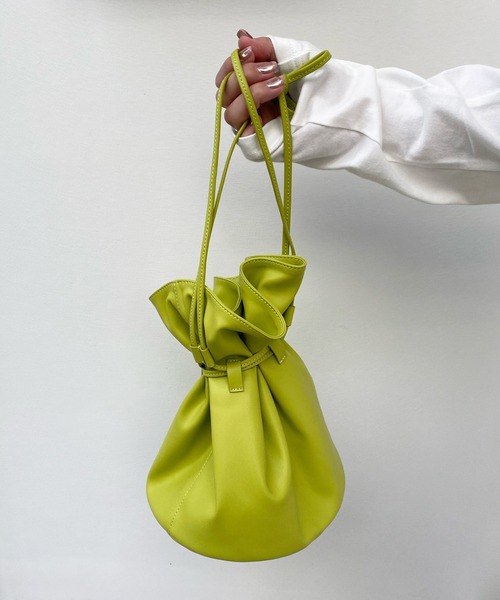 DouDou（ドゥドゥ）の「ドロストショルダー（ショルダーバッグ・レディース・ベージュ/グリーン・FREE）」の11枚目の写真