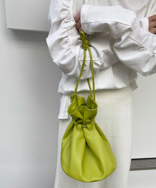 DouDou（ドゥドゥ）の「ドロストショルダー（ショルダーバッグ・レディース・ベージュ/グリーン・FREE）」の9枚目の写真