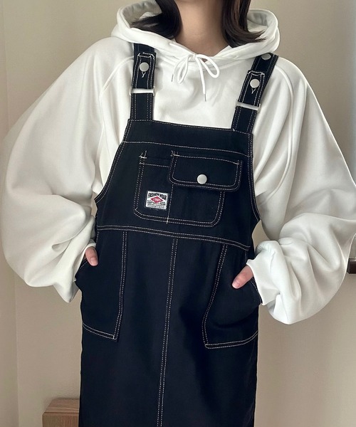 Cham.(チャム)の「サロペットスカート(サロペット/オーバーオール・レディース・ブラウン/グリーン/ブラック/ベージュ/ブルー・FREE)」の22枚目の写真