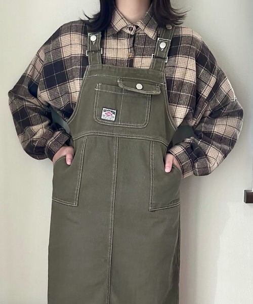 Cham.(チャム)の「サロペットスカート(サロペット/オーバーオール・レディース・ブラウン/グリーン/ブラック/ベージュ/ブルー・FREE)」の19枚目の写真