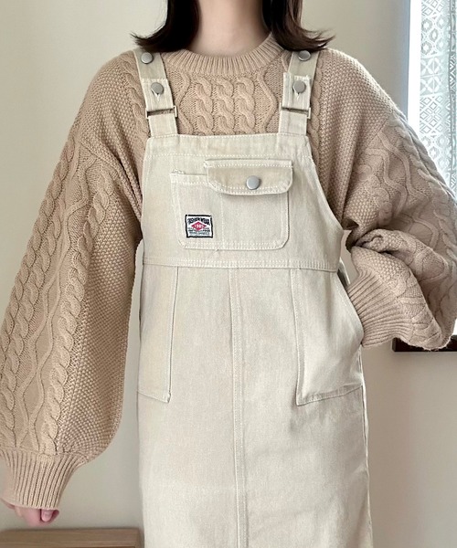 Cham.(チャム)の「サロペットスカート(サロペット/オーバーオール・レディース・ブラウン/グリーン/ブラック/ベージュ/ブルー・FREE)」の18枚目の写真