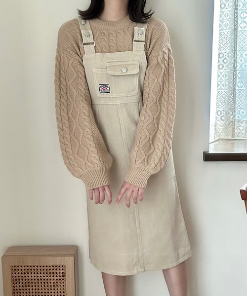 Cham.(チャム)の「サロペットスカート(サロペット/オーバーオール・レディース・ブラウン/グリーン/ブラック/ベージュ/ブルー・FREE)」の17枚目の写真