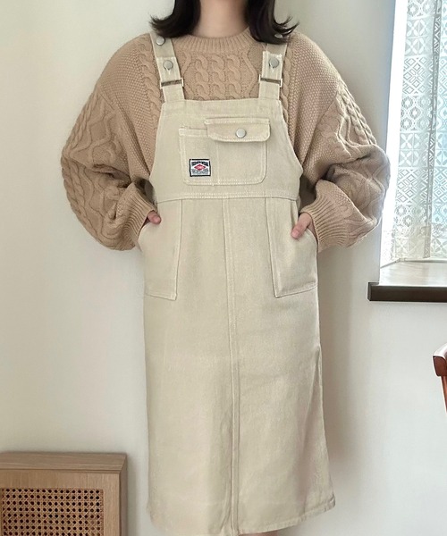 Cham.(チャム)の「サロペットスカート(サロペット/オーバーオール・レディース・ブラウン/グリーン/ブラック/ベージュ/ブルー・FREE)」の16枚目の写真