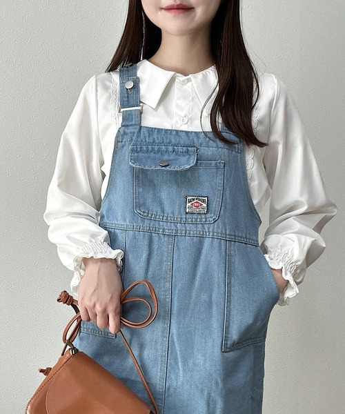 Cham.(チャム)の「サロペットスカート(サロペット/オーバーオール・レディース・ブラウン/グリーン/ブラック/ベージュ/ブルー・FREE)」の9枚目の写真