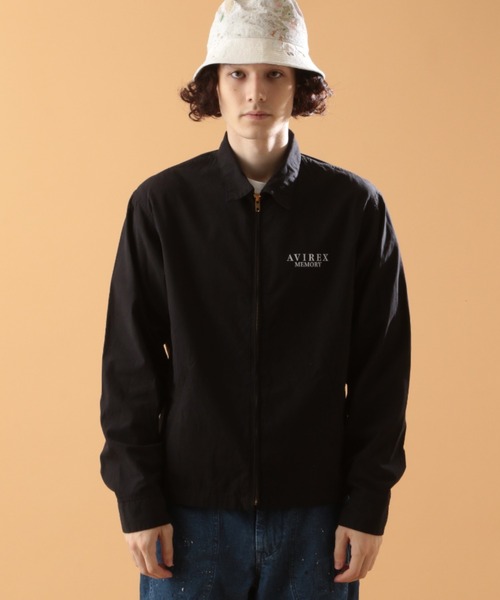 AVIREX（アヴィレックス）の「ガールズ アンド ロゴ ジャケット / GIRLS & LOGO JACKET / アヴィレックス / AVIREX（ミリタリージャケット・メンズ・ブラック/キナリ・MEDIUM/LARGE/X-LARGE/XX-LARGE）」の3枚目の写真