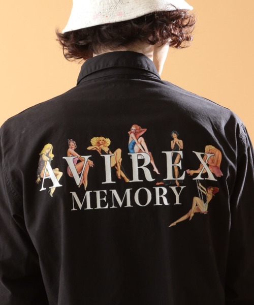 AVIREX（アヴィレックス）の「ガールズ アンド ロゴ ジャケット / GIRLS & LOGO JACKET / アヴィレックス / AVIREX（ミリタリージャケット・メンズ・ブラック/キナリ・MEDIUM/LARGE/X-LARGE/XX-LARGE）」の10枚目の写真