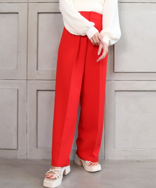 *NewArrival*ハイウエストツータックセンタープレスカラーパンツ
