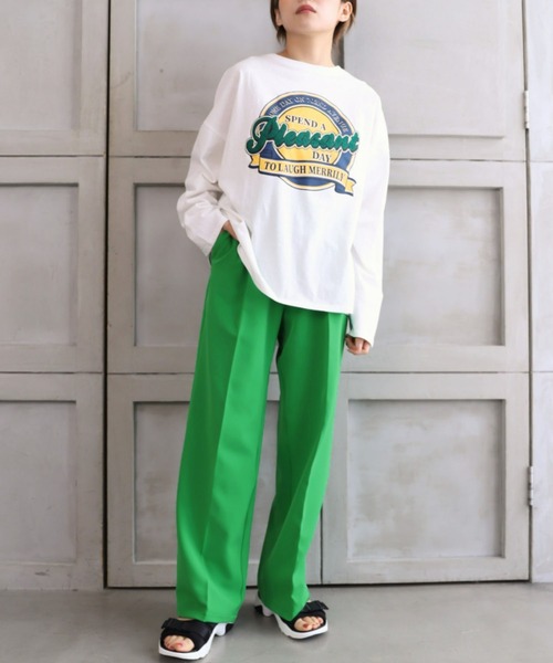 *NewArrival*ハイウエストツータックセンタープレスカラーパンツ
