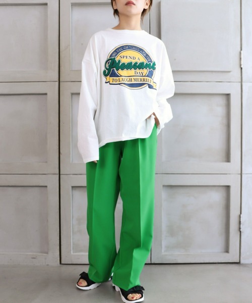 *NewArrival*ハイウエストツータックセンタープレスカラーパンツ