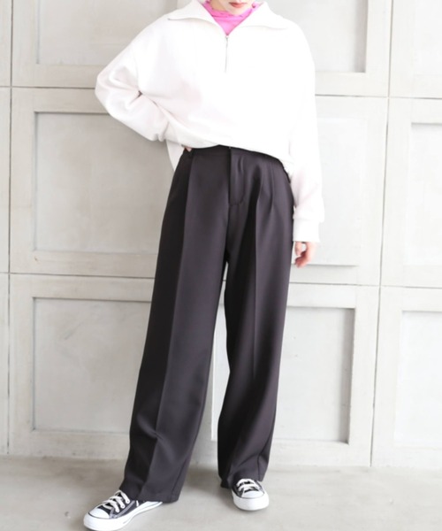*NewArrival*ハイウエストツータックセンタープレスカラーパンツ