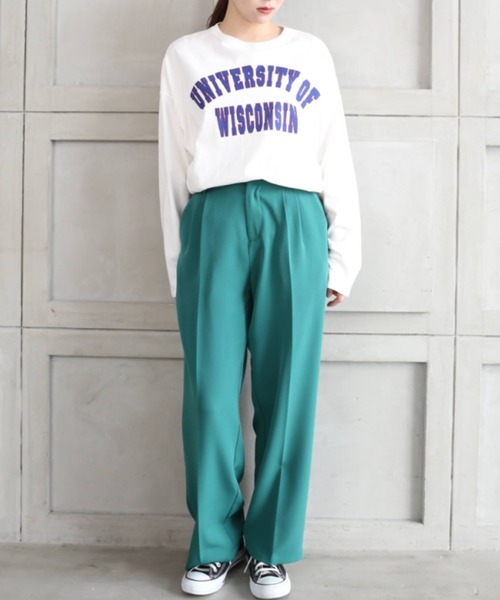 *NewArrival*ハイウエストツータックセンタープレスカラーパンツ