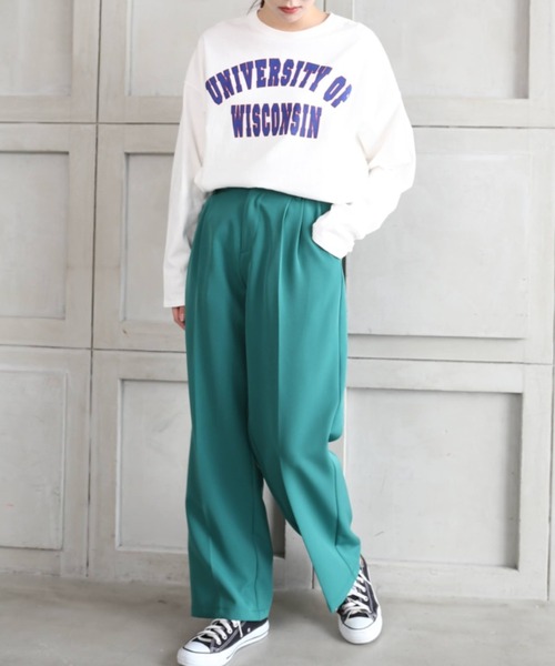 *NewArrival*ハイウエストツータックセンタープレスカラーパンツ